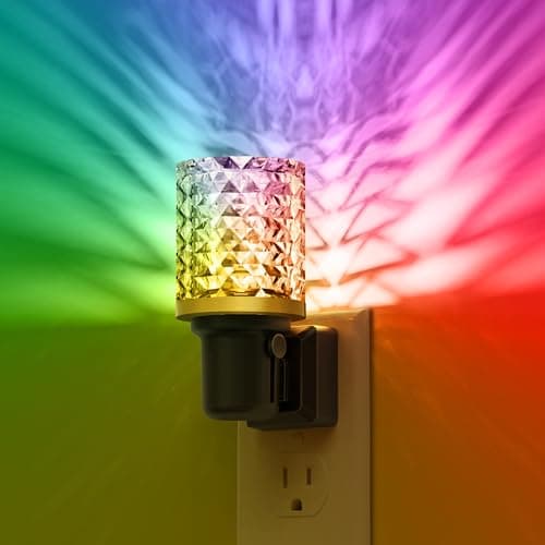 L LOHAS LED Night Light, Dimmable Night Lights Plug into Wall, Color Changing Nightlight RGB with Auto Light Sensor, 0-100LM Adjustable Brightness LED Night Light - Image 1
