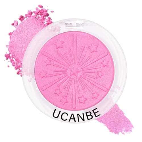 Baked Blush for Cheeks Makeup - Glow Powder Blush Palette, Silky Smooth, Seamless Buildable Face Blush Powder with Subtle Shimmer for a Natural, Long-Lasting Glow, 04 Bubble (Pink-Lilac Shade) - Image 1