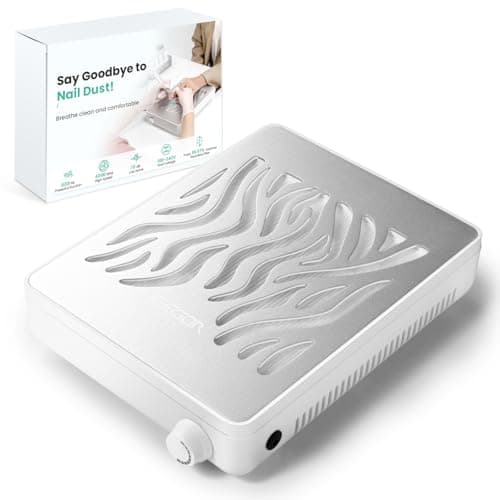 Nail Dust Collector-4000RPM Professional Nail Vacuum Dust Collector with Reusable Filter, 608Pa Nail Fan Dust Collector, Dual Voltage - Image 1