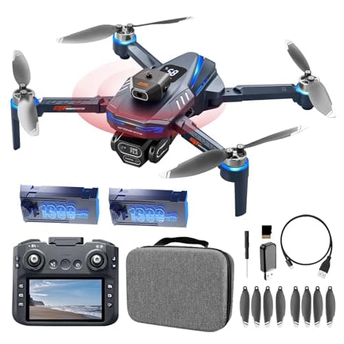 AXNEN Mini Drone with HD Camera, Upgraded Tablet LCD Screen, Professional Dron with Brushless Motors, 2 Batteries, Carrying Case, Foldable Quadcopter for Auto Return, Follow Me, Waypoints, for Beginners, Teens and Adults - Image 1