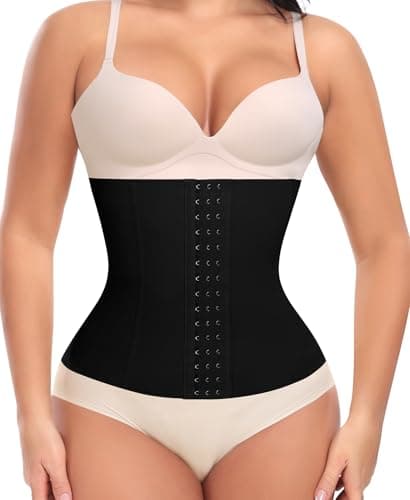 Ganado Waist Trainer for Women Corset Shapewear Tummy Control Waist Cincher Underbust Postpartum Girdle Body Shaper (#2 Black(28CM) 3X-Large) - Image 1