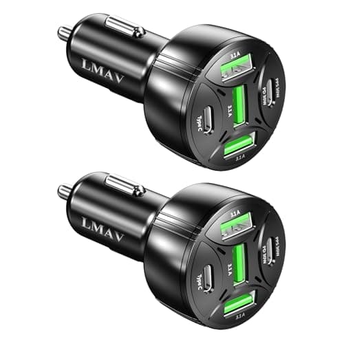 USB C Car Charger Adapter, 5 Ports 75W PD 3.0 Car Phone Charger Fast Charging Compatible with iPhone 16/15/14/13 Pro Max Series, iPad Pro, Galaxy S24/S23/S22/Note 20, Android, Pixel. - Image 1