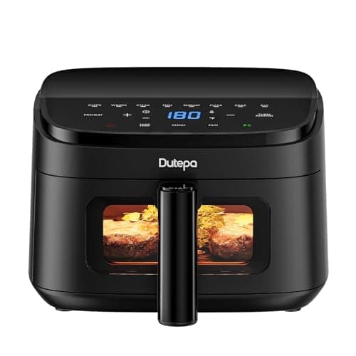 Air Fryer 8-in-1, 4.5Qt Air Fryer, Space-Saving & Compact with DC Motor, Fast & Crispy Cooking, Adjustable Fan Speed, 95% Less Oil for Healthy Family Meals, Dishwasher Safe