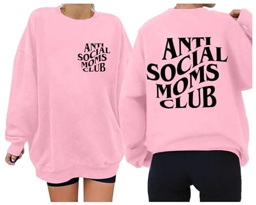 LOTUCY Crewneck Mama Sweatshirt Women Round Neck Casual Oversized Pullover lightweight Long Sleeve Blouse Tops - Image 1