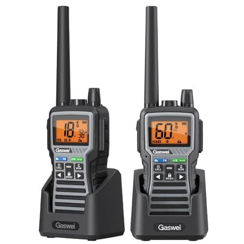 Gaswei GU1 Long Range Rechargeable Two Way Radios for Adults, GMRS Walkie Talkies with NOAA Weather Alert & Flashlight, 60 Channels, VOX, FM Radio, for Job Site, Construction, Hiking, Camping - Image 1