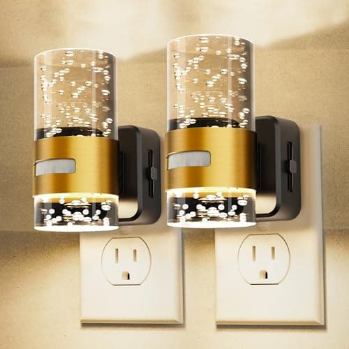 L LOHAS LED Motion Sensor Night Light,Dimmable Night Lights Plug into Wall, 2 Pack Acrylic Nightlight with 0-100 LM Adjustable Brightness, 3000K Plug in Night Light for Bathroom Hallway - Image 1