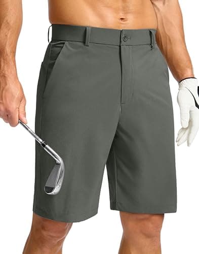 Soothfeel Men's Casual Shorts 7"/ 9" Golf Shorts for Men Flat Front Dress Work Shorts Quick Dry Lightweight with 3 Pockets Grey_sage L9.W30 - Image 1