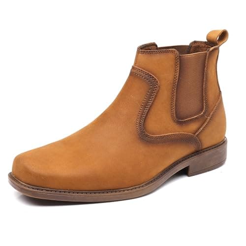 ArcBrothers Mens Western Cowboy Boots,Slip-on Chelsea Boots for Men Casual Ankle Boots - Image 1