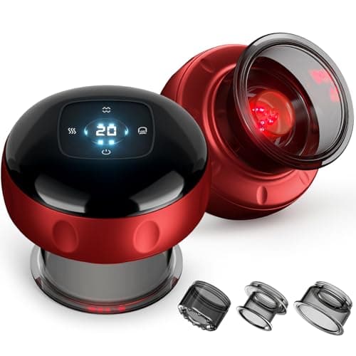 2 Pack Cupping Set, Smart Cupping Therapy Massager, 7 in 1 Red Light Cupping Therapy Set with 2 Modes for Targeted Pain Relief, Muscle Soreness,Tighter Skin,Cupping Kit with 12 Levels Suction and Heat - Image 1