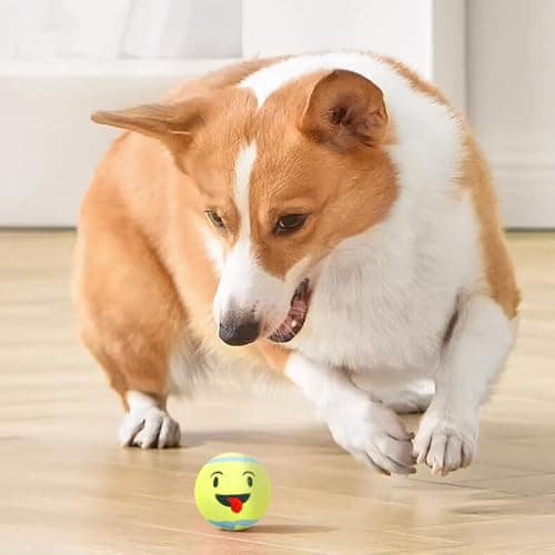 AQPU 3-Pack Tennis Ball Dog Toys with Squeaker, Interactive Fetch Play for Pets 40 lbs and Over ,Training Balls for Indoor & Outdoor Exercise, 3.28-inch (Yellow, 12PCS) - Image 1