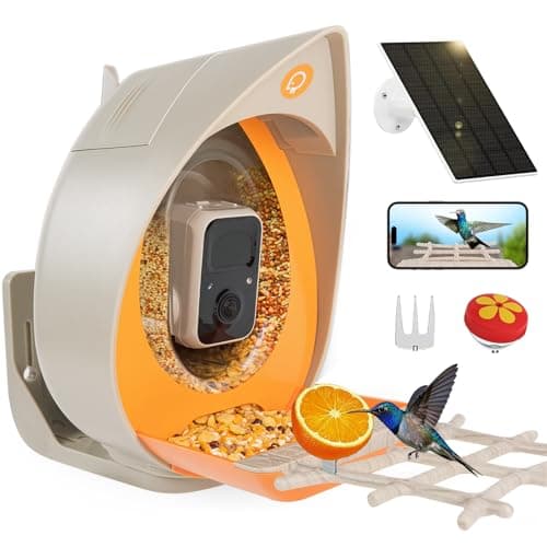 Bird Feeder with Camera Solar Powered, Smart Birds Feeder for Outside, AI Bird Identification Auto Capture Videos Pictures, 2K Live Feed Cam for Backyard, Ideal Gift for Birds Lover - Image 1