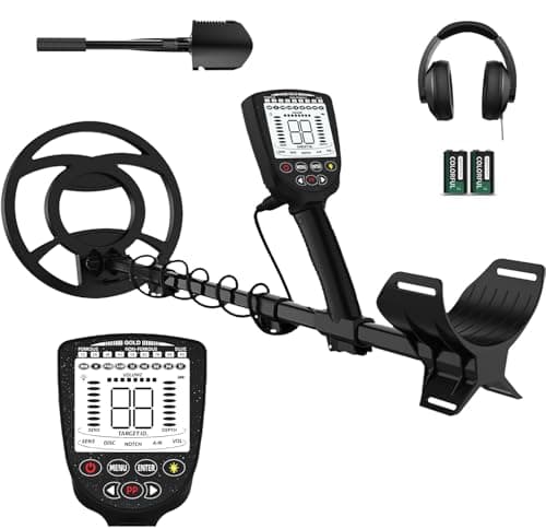 Metal Detector for Adults & Kids,Higher Accuracy Gold Detector with Bigger LCD Display,Waterproof 10" IP68 Coil & 4 Modes,New Advanced DSP Chip,6-Metal Identification Suitable for Beach and Backyard - Image 1