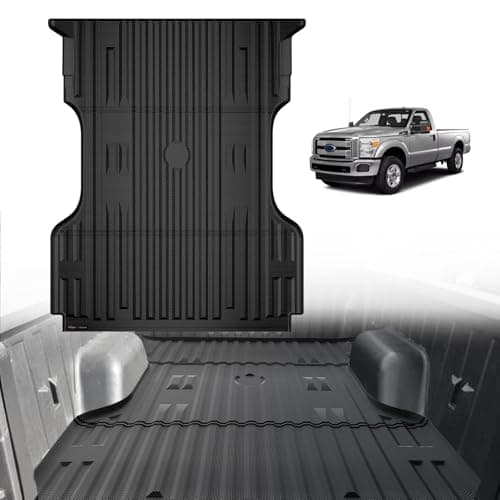 TripleAliners Truck Mat Compatible with 1999-2016 Ford Super Duty F250/F350/F450 6.8FT Accessories, Truck Bed Mat Heavy Duty Custom Fit All Weather Protection TPE Pickup Liner