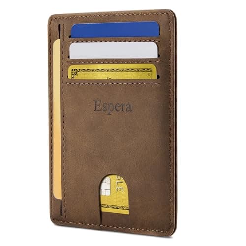 Espera Slim Minimalist Front Pocket Wallet for Men, RFID Blocking Credit Card Holder, Thin Travel ID Card Case, Gifts for Men - Image 1