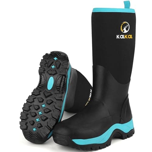 Kalkal Rubber Boots for Women, Insulated Waterproof Womens Hunting Boots, 6mm Neoprene Camo Hunting Boot Tall Rain Boots for Women Mud Working Gardening Farming - Image 1