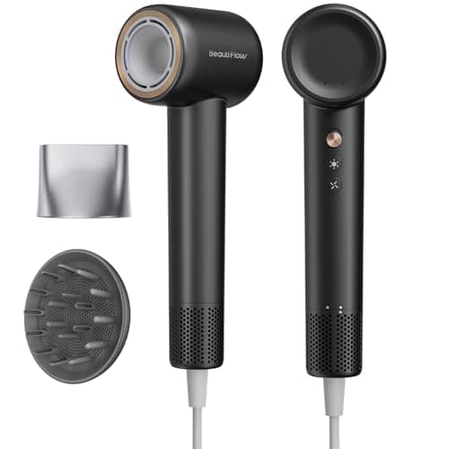 Hair Dryer, 110,000 RPM High-Speed Ionic Blow Dryer with Brushless Motor, Fast Drying, Low Noise Lightweight Design, Hair Dryer with Diffuser & Nozzle, Professional for Women & Men, Home or Travel - Image 1