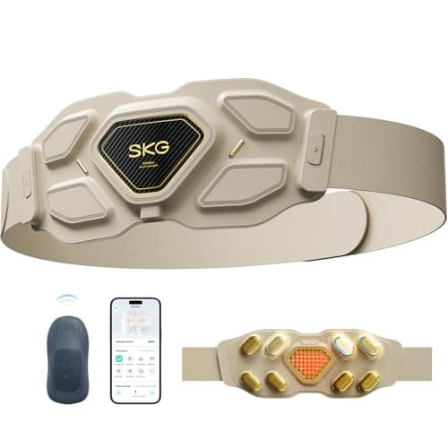 SKG W9 Ultra 2.0 Lower Back Massager for Pain Relief Deep Tissue Adjustable Cordless Heating Pad Infrared Vibrating Back Massager with Titanium Massage Head - Image 1