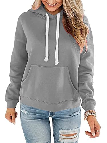 STOLKISS Women Athletic Hoodies Pullover Long Sleeve Loose Thin Lightweight Sweatshirt Tops Fashion Spring Hoody with Pocket - Image 1