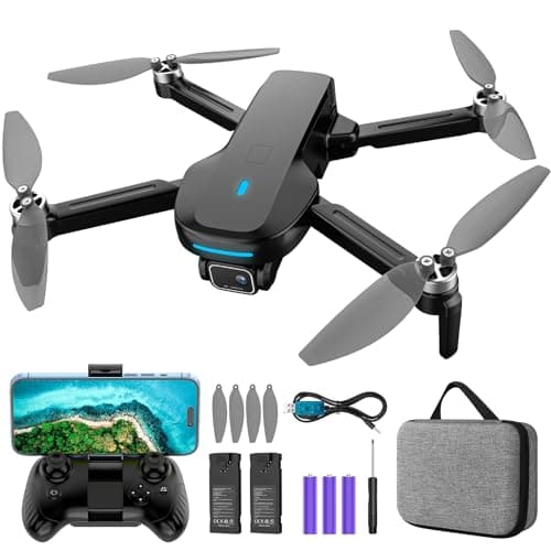 CrazyNov Drone with Camera, 1080P HD FPV Drone with Brushless Motor, One Key Take Off/Landing, Altitude Hold, Gesture Selfie, 3D Flips, 2 Batteries, Drones for Kids Beginners - Image 1
