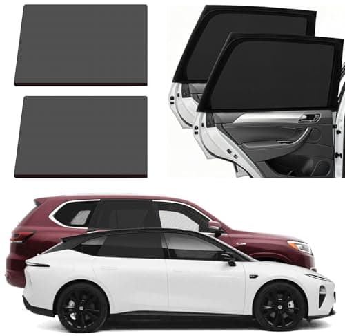 Car Window Screen for Cars and SUVs, Insect-Proof, Maintains Air Circulation, Sun Shading, Privacy Protection(2 Rear Windows) - Image 1