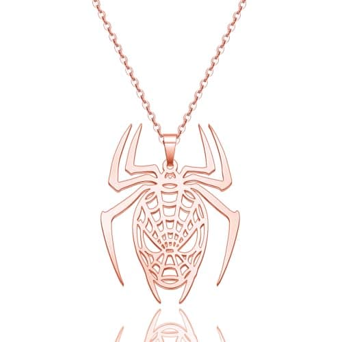 YLWJSP Spider Pendant Necklace Spider Movie Inspired Hero Gifts Spider Web Charm Pendant Necklace Pendant Necklace Halloween Spider Jewelry for Him/Her (Spider NRG) - Image 1