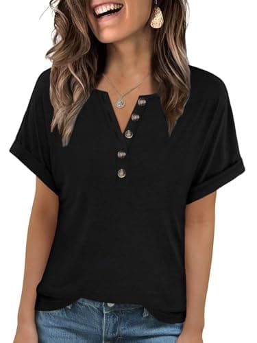 Plus Size Spring Clothes for Women Going Out Top Casual Outfits Women's Clothing Black XX-Large - Image 1