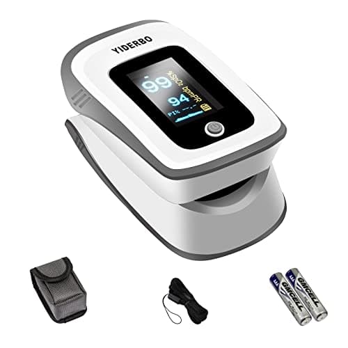 Fingertip Pulse Oximeter Blood Oxygen Saturation Monitor, Heart Rate and Fast Spo2 Reading Oxygen Meter with OLED Screen AAA Batteries YIDERBO - Image 1