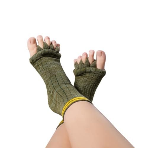 burning barefoot Toe Separator Socks,Foot Alignment Sock for Health Care, Pain Relief, Bunion Corrector, Breathable Toe Socks - Image 1