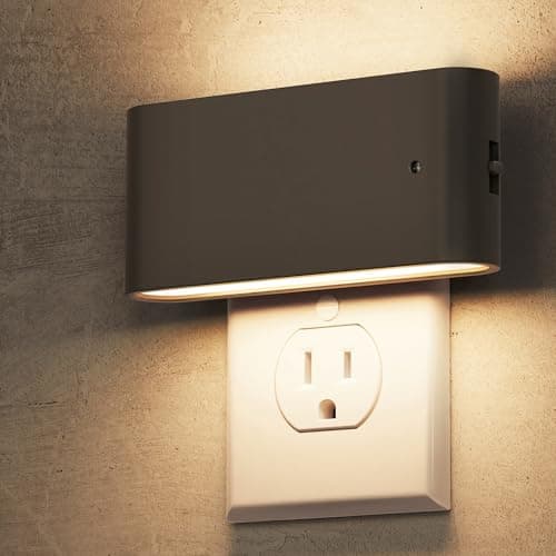 L LOHAS LED Night Light, 2 Pack Dimmable Modern LED Night Lights Plug into Wall,Dusk to Dawn Sensor Night Lights for Kid, 0-100LM 3000K Soft White Nightlight for Hallway Bedroom Stairway - Image 1