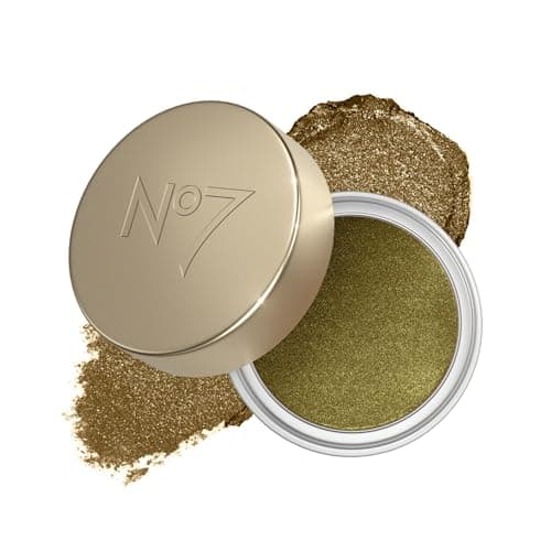 No7 Pro Artist Gilded Glimmer Cream Eyeshadow - Buildable Shimmer Eye Shadow for Bold, One-Swipe Color - Silky Long Wear Eye Makeup - Forest Gold (3.4g) - Image 1