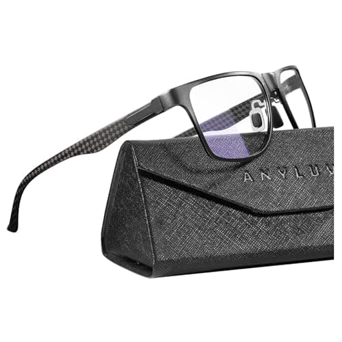 ANYLUV Blue Light Blocking Glasses Men Computer Gaming Glasses Lightweight Al-Mg Metal Anti Eyestrain Eye Protection - Image 1