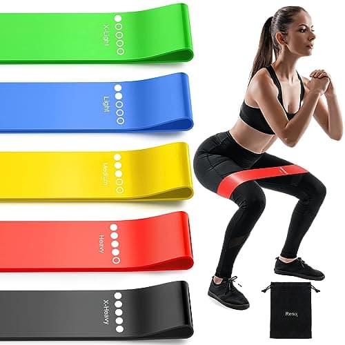Resistance Bands for Working Out, 5-Pack Elastic Exercise Bands for Strength Training, Stretching, Workout; Home Gym Equipment for Women Men, Pilates Yoga Physical Therapy, Leg Glute Arm Exercise Kit - Image 1
