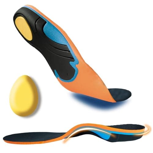 AOBEKOS Plantar Fasciitis Relief Insoles Men Women High Arch Support Shoe Inserts,240+lbs Comfort EVA Orthotics Insert Absorb Shock Work Boot Shoe Insole for Flat Feet, Pronation, Heel & Foot Pain - Image 1