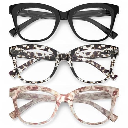 OUKEMAX 3-Pack Women's Reading Glasses with Blue Light Blocking and Anti-Glare Features A11 - Image 1
