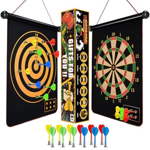 Givevan Magnetic Dart Board for Kids, Gifts Ideas for Teenage Boys Girls, Dartboard Games, Toys for Teen Age 6 7 8 9 10 11 12 13 14 15 16 Years, Cool Stuff for Christmas, Room Decor - Image 1
