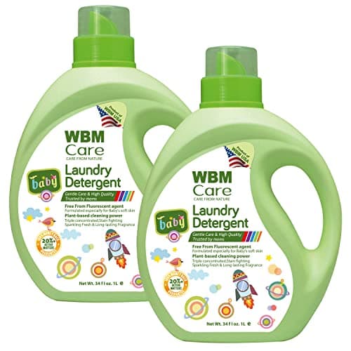 WBM Care Liquid Baby Laundry Detergent, 100 Loads | 68 oz | Gentle formula designed for baby clothes, ensuring effective cleaning and care for delicate skin - Image 1