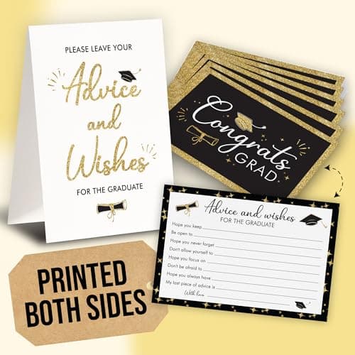 STOFINITY Graduation Advice Cards 2026-50 Pcs Well Wishes And Advice For The Graduate, Grad Party Decorations 2026 Ideas, High School Graduation Party Supplies, College Grad Games Activities - Image 1