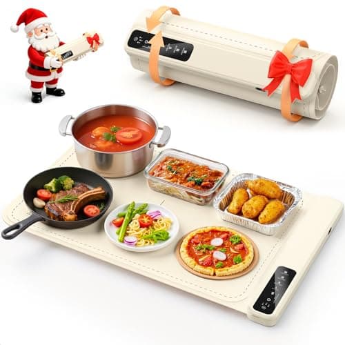 Warming Mat for Food –Electric Food Warming Tray for Buffet withFast Heating Mat with Timer and 4 Heat Levels, Portable Rollable Food Warming Mat for Countertop Portable Heating Pad for Parties Family - Image 1