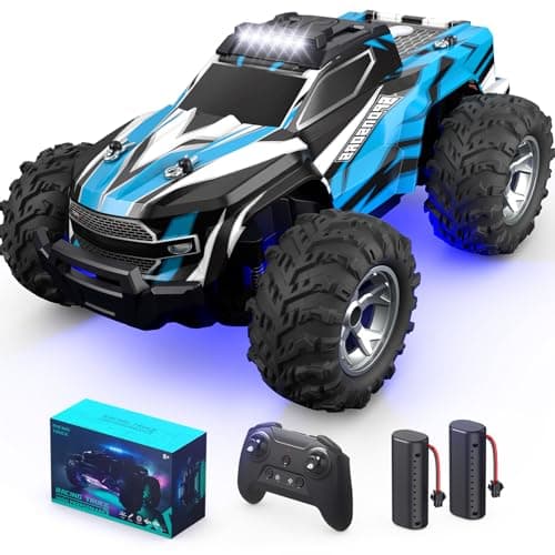 Remote Control Car for boys, 1:16 Scale All Terrain RC Cars,High Speed 25Km/h Fast Car with Colorful Led Light and spray, 2x1300mAh Rechargeable Battery RC Truck, Toy Car Gift for Teen Boys Girl Kids - Image 1