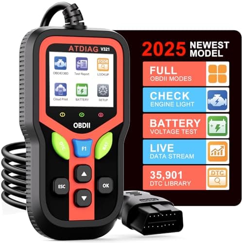 OBD2 Scanner Diagnostic Tool, Check Engine Lights and Clear Vehicle Trouble Code, Battery Start Test, Live Data, Cloud Printing, Freeze Frame, Car Scanner for All OBDII Vehicles Since 1996 - Image 1