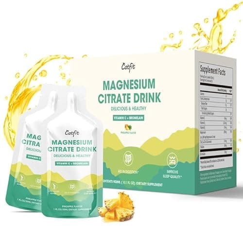Magnesium Citrate Drink Supplement,Magnesium Drink with Bromelain,Vitamin,Zinc and Sodium for Zzz and Gut Support - Image 1