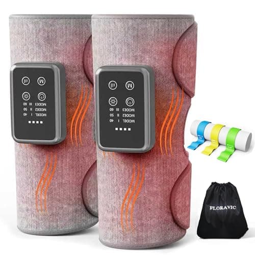 FLORAVIC Cordless Leg Massager with Heat for Daily Pain & Comfort Use, Calf Massager with Adjustable Wraps, 3 Modes & 3 Intensities, Valentines Day Gifts for Him Men, Seniors, Mom Gifts for Relaxing - Image 1