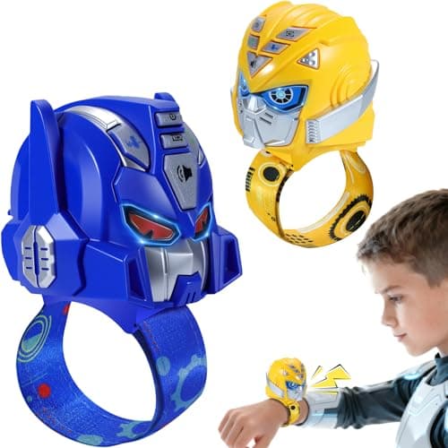 Vvinca Transform Toys Walkie Talkies for Kids 2 Pack - Toys 3-12 Year Old Boy Birthday Gift for Kids, Robots Walkie Talkies Adjustable Strap Voice-Changing Clear Sound Camping Outdoor Games - Image 1