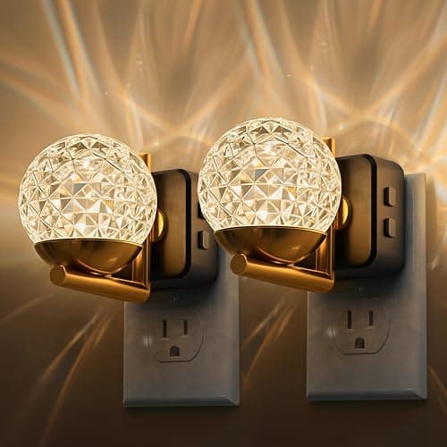 L LOHAS LED Night Lights Plug Into Wall 2 Pack,Dusk to Dawn Sensor,10-Color RGB Dimmable Night Light, 180°Rotating Plug in Night Light for Bathroom, Hallway, Bedroom, Stairway - Image 1