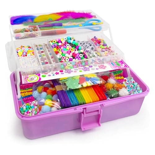 Itopstar Art & Craft Activity Kit, 3000+ Pieces, Pipe Cleaners,Art & Craft Supplies, DIY Creative Activity, Gifts for Girls & Boys Ages 6 to 13 - Image 1