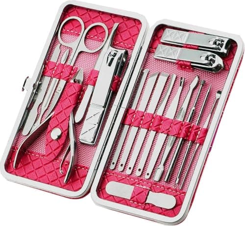 Nail Clippers Kit Women's Accessories,Manicure Pedicure Kit Professional Grooming Kits,Nail Care Tools with Travel Case Gifts for Men Women - Image 1