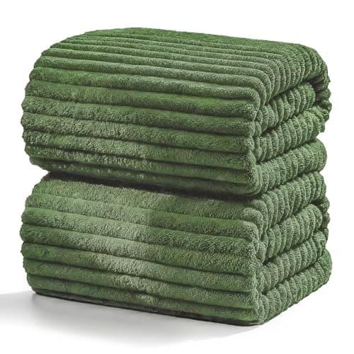 ZatreckI Extra Large Bath Towels (60"x30"),Oversized Bath Towels for Adults Luxury Bath Towels Super Soft Highly Absorbent Microfibers Quick Dry Bath Sheets Large for Bathroom (Olive Green, 2Piece) - Image 1