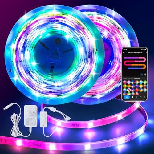 Pak LED Strip Lights 105ft, RGBIC Color Changing Smart Lights with App, Remote & Voice Control, Music Sync, 64 Scenes, Flexible, DIY Cuttable, Easy Installation for Bedroom, TV, Gaming, Party - Image 1