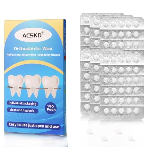 ACSKD 180PCS Braces Wax,Orthodontic Wax with Individual Packaging,Dental Waxs for Brace Travel Home Office,Unflavored - Image 1