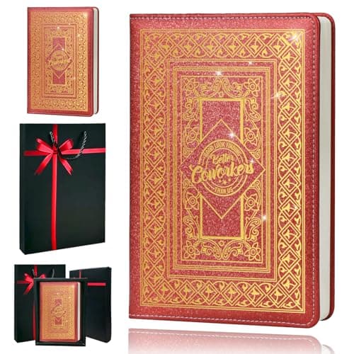 QDWXDEL Appreciation Gifts For Coworkers,A5 Hardcover Leather Journal for Women - 200 Pages Premium Paper Notebook, Coworker Journal Notebook for School, Work (Coworker Red) - Image 1
